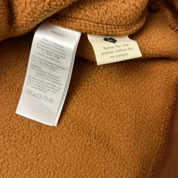 Madewell (re)sourced Sherpa Half Zip Sweatshirt Men's Size Large Brown Cozy NWT - Picture 6 of 16
